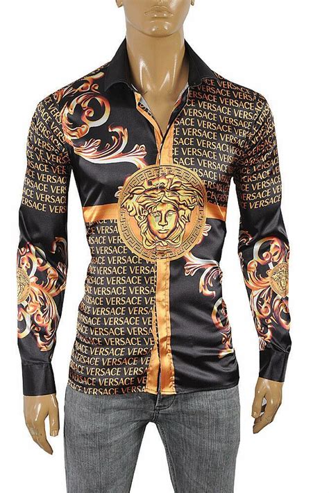 replica versace dress shirts|versace shirts for sale.